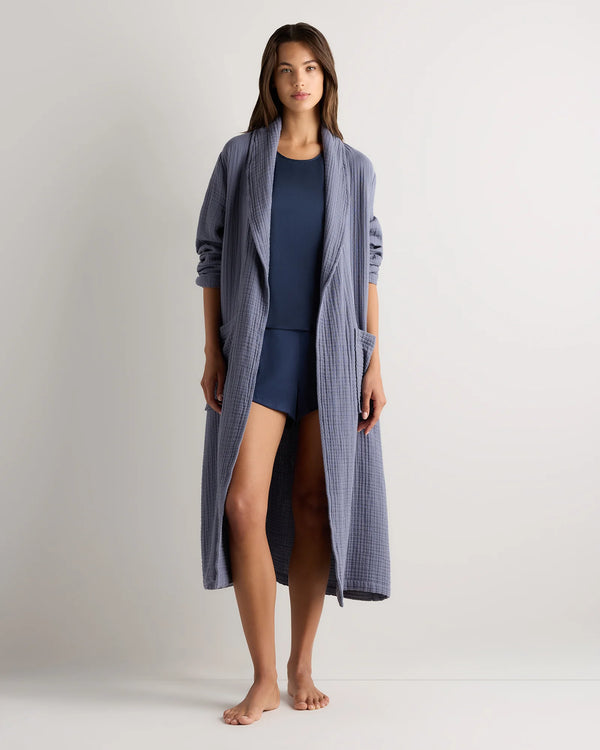 Soft Layered Turkish Cotton Robe - XS / White