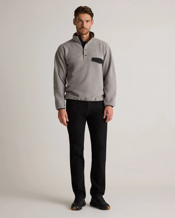 Polar Fleece Snap Pullover - S / Bold Black
