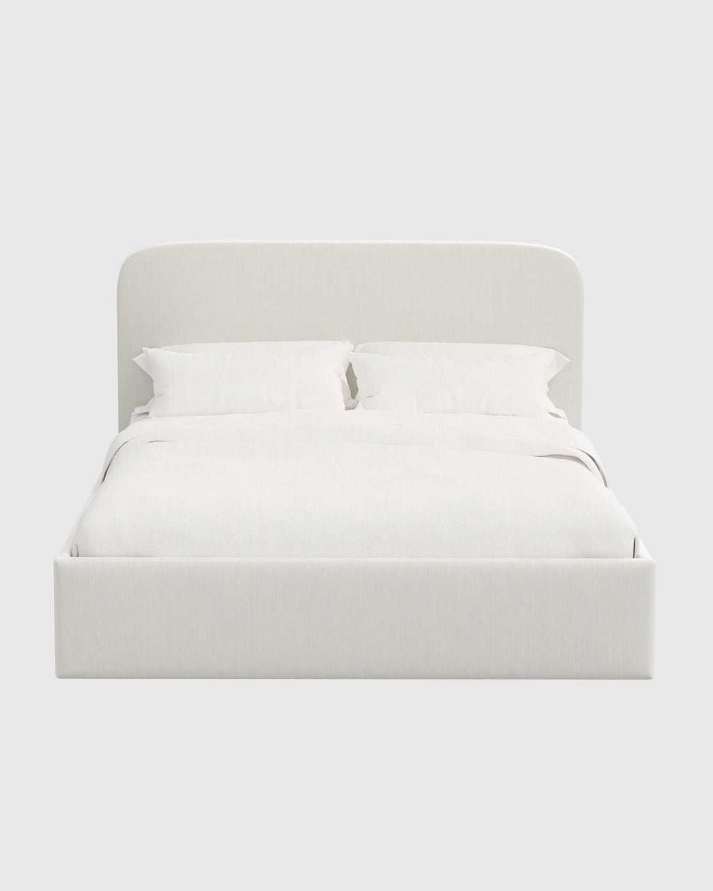 Curved Bed in Performance Velvet - Full / Walnut
