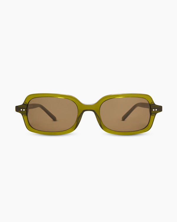 Santiago Polarized Acetate Sunglasses - One Size / Fawn Tortoise with Green lens