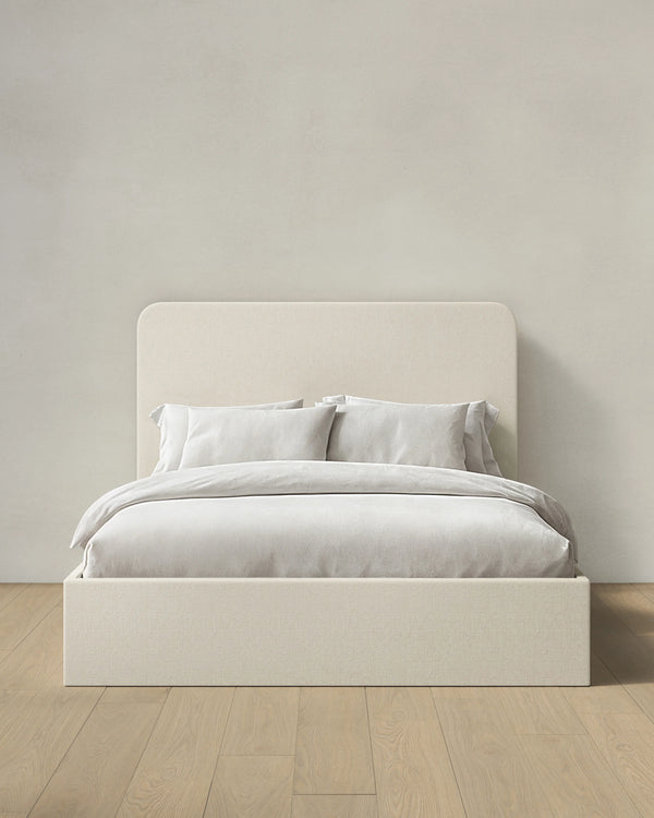 100% Linen Curved Bed - Full / Canvas