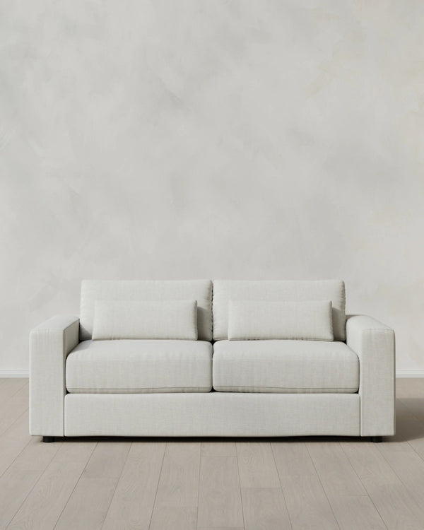 Ashford Deep Seat Sofa in Performance Chenille Linen Blend - 7ft / Snow