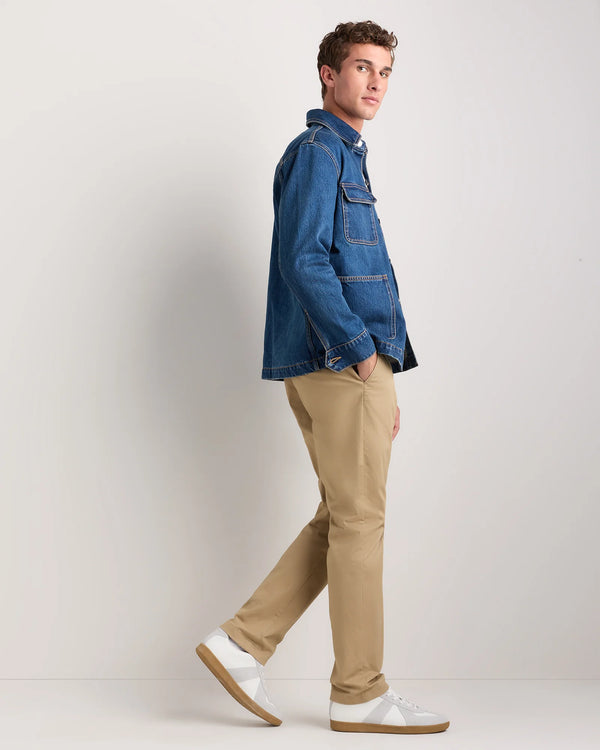 Organic Cotton Stretch Chino Pants - Straight - 30X30 / Stone