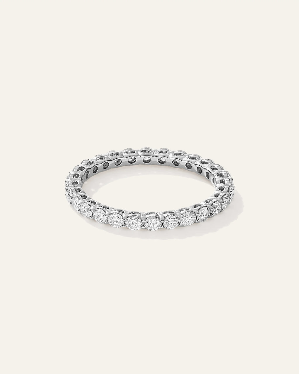 Lab Grown Diamond Round Eternity Band - 4 / Yellow Gold