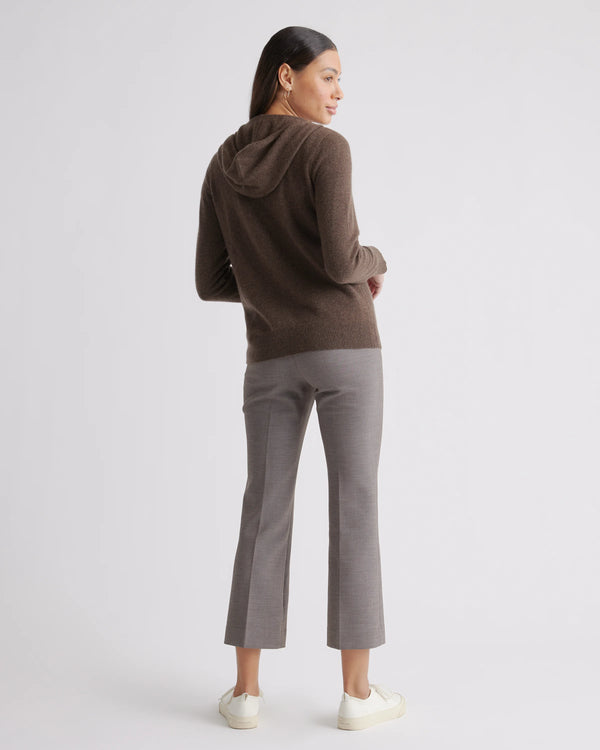 Mongolian Spring Cashmere Full-Zip Hoodie - XS / Brown