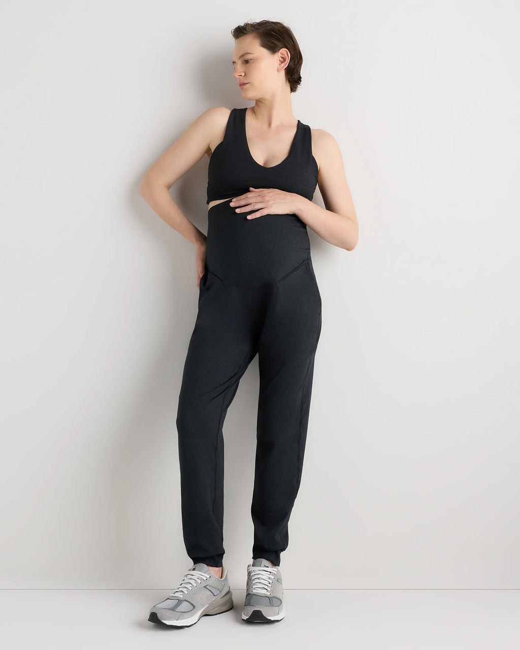 Ultra-Soft Maternity Joggers - XS / Heather Black
