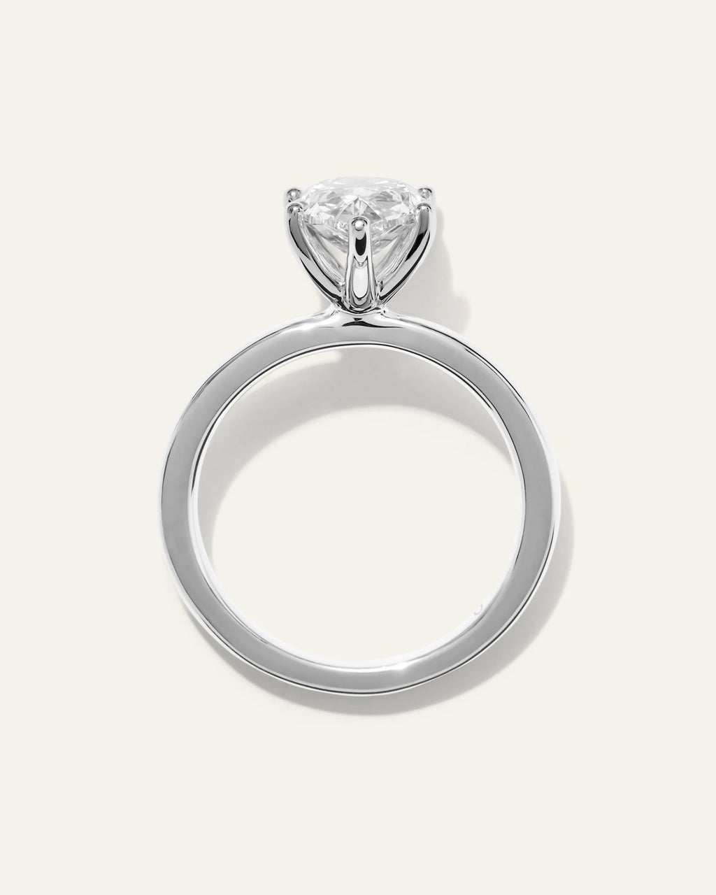 Lab Grown Diamond Pear Comfort Fit Engagement Ring - 2.5ct - 4 / Yellow Gold