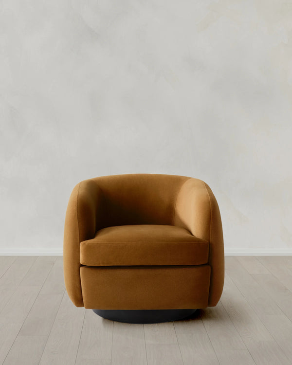 Performance Velvet Swivel Chair - One Size / Performance Velvet Taupe