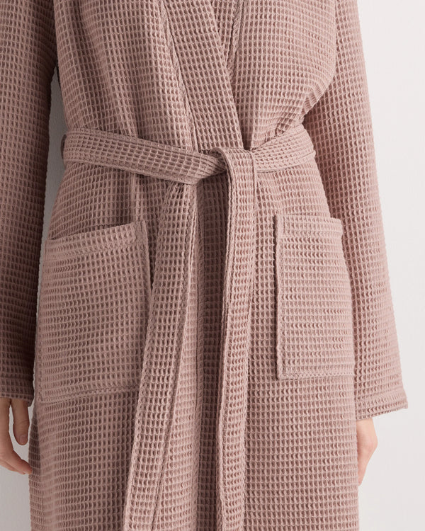 Organic Turkish Waffle Robe - XS / White