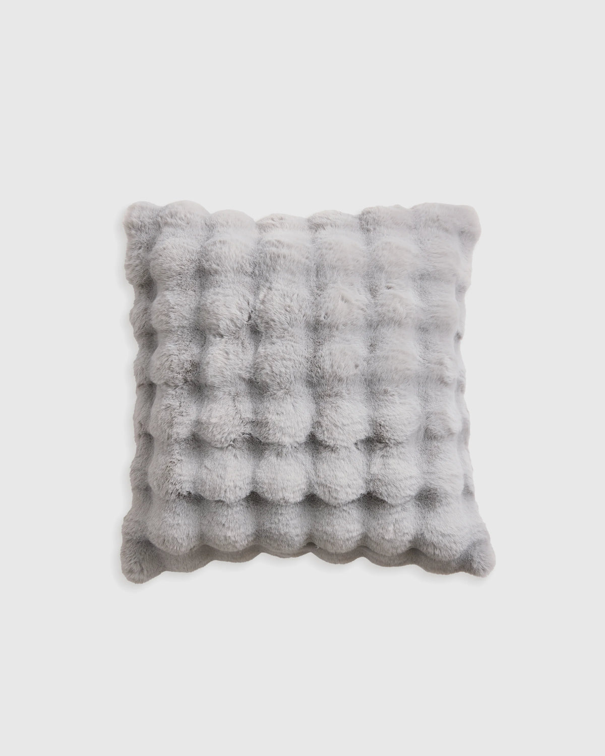 Ruched Faux Fur Pillow Cover - 20x20 / Glacier Main image