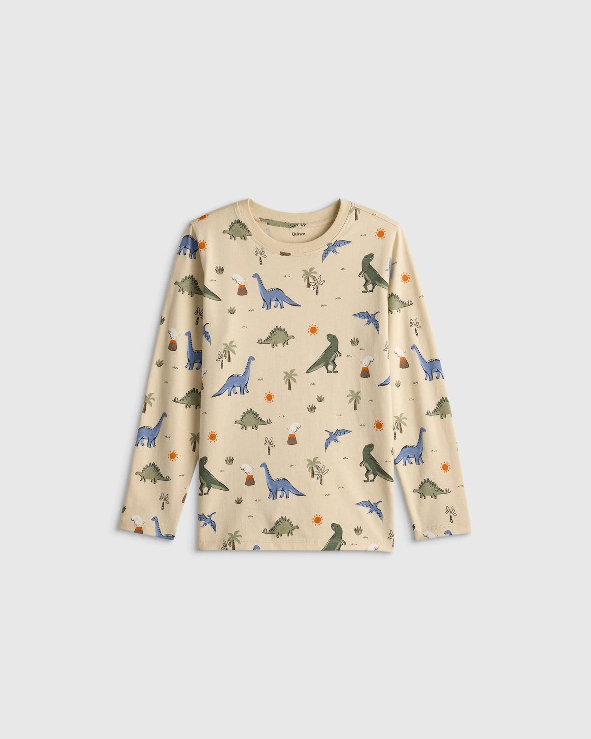 100% Organic Cotton Jersey Long Sleeve Tee - 2T / Dino Sketch Main image