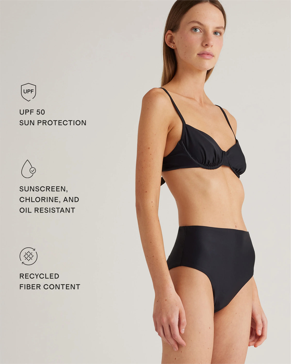Italian High-Rise Bikini Bottom - XS / Black Main image