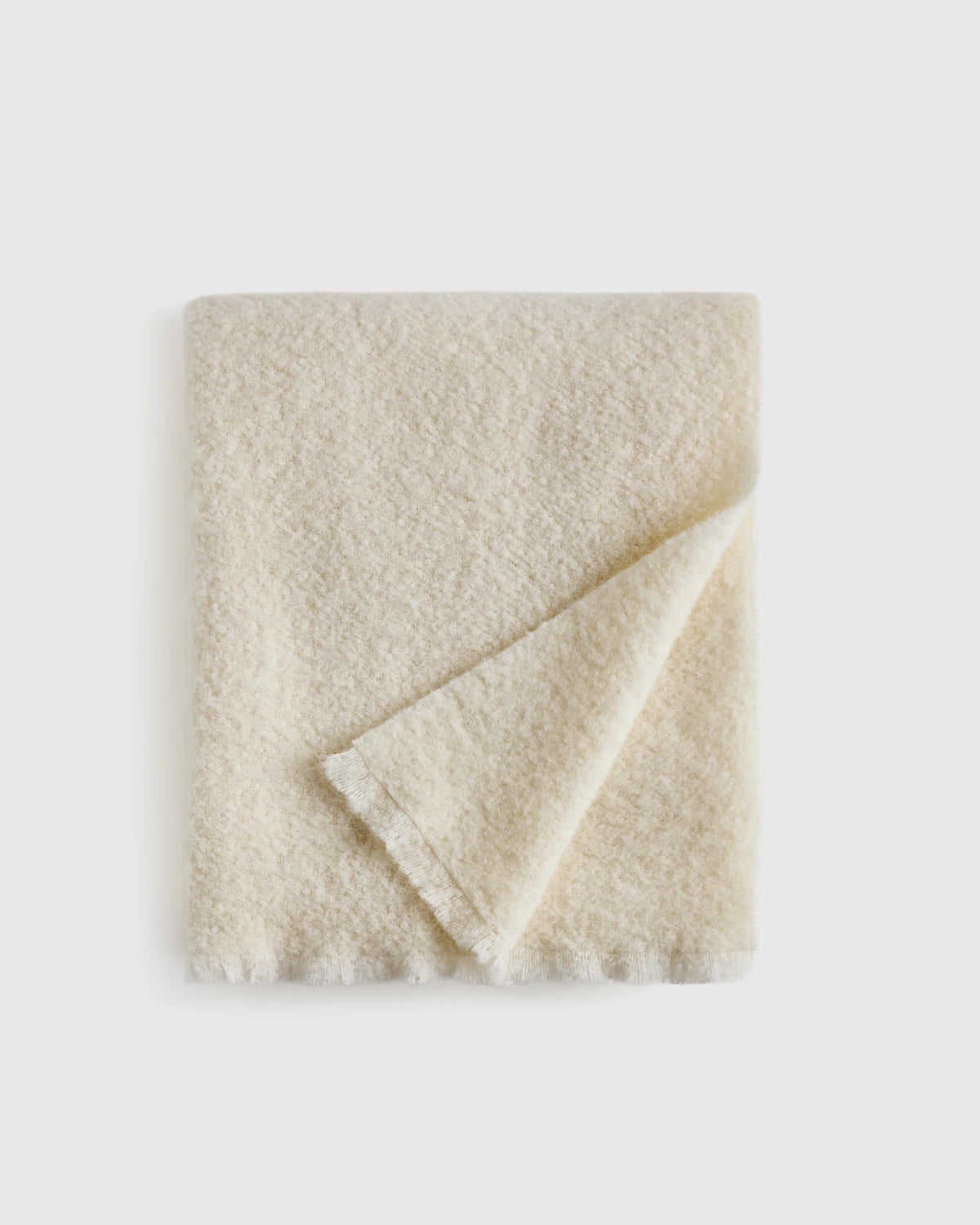 Alpaca Boucle Throw - 50x70 / Ivory