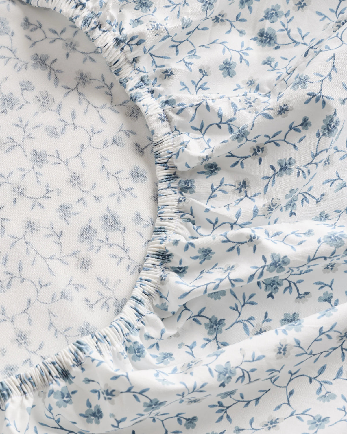Organic Crisp Percale Floral Fitted Sheet Set - Twin / Toffee Florette