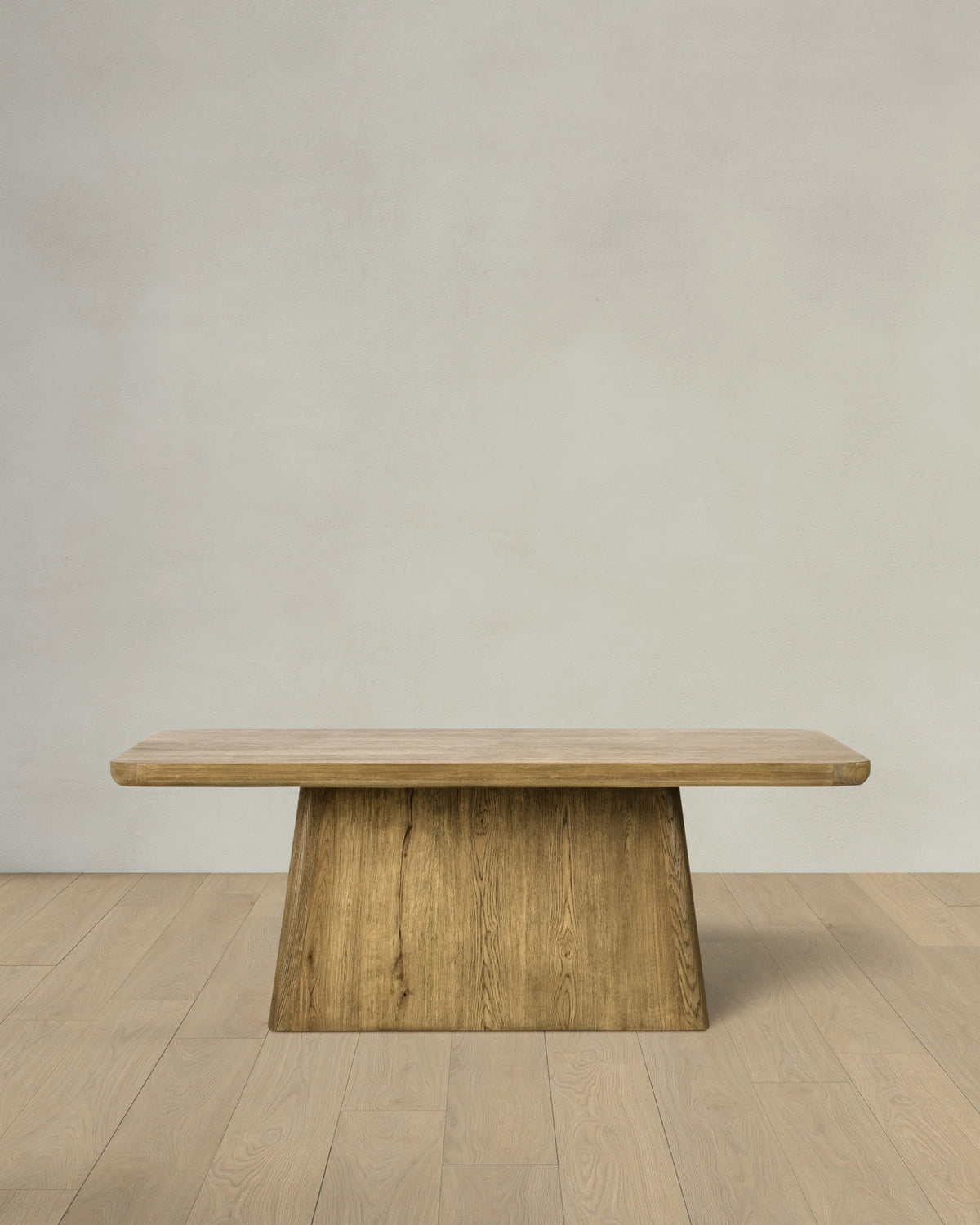 Rustic Oak Plinth Dining Table - 71" / Natural