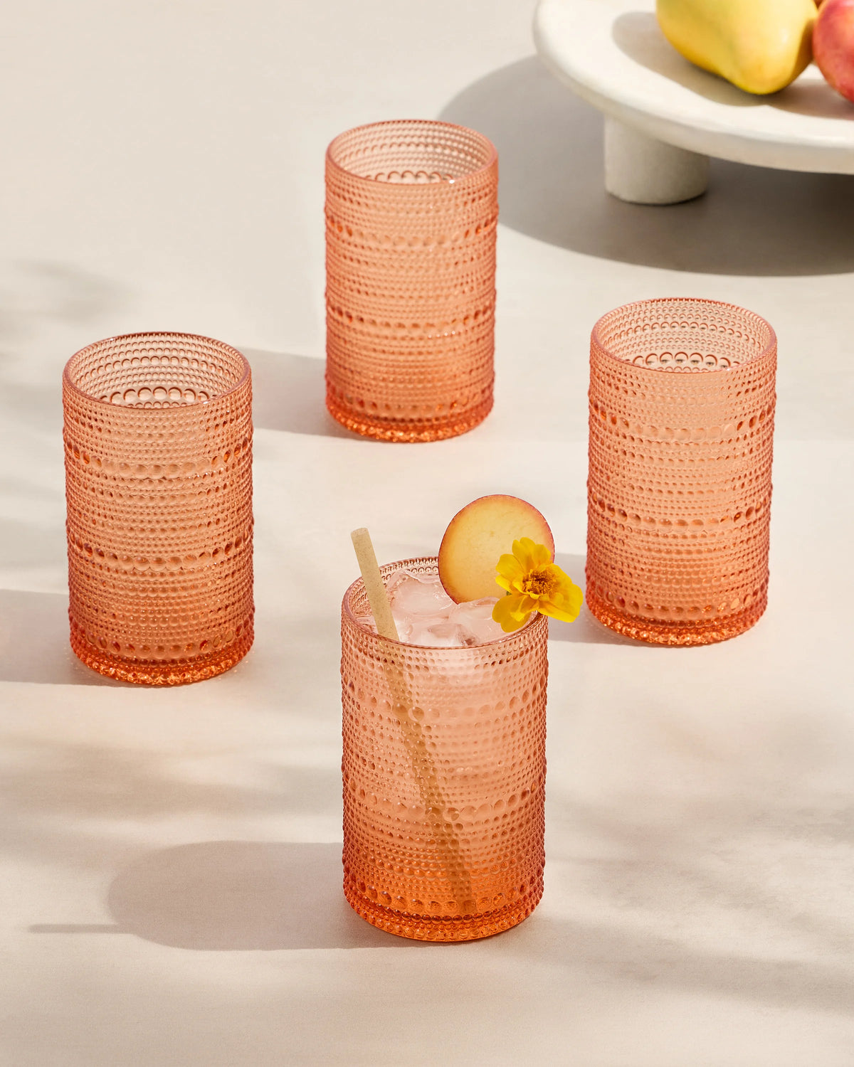 Orbetto Outdoor Acrylic Tall Tumbler (Set of 8) - One Size / Coral Blush Main image