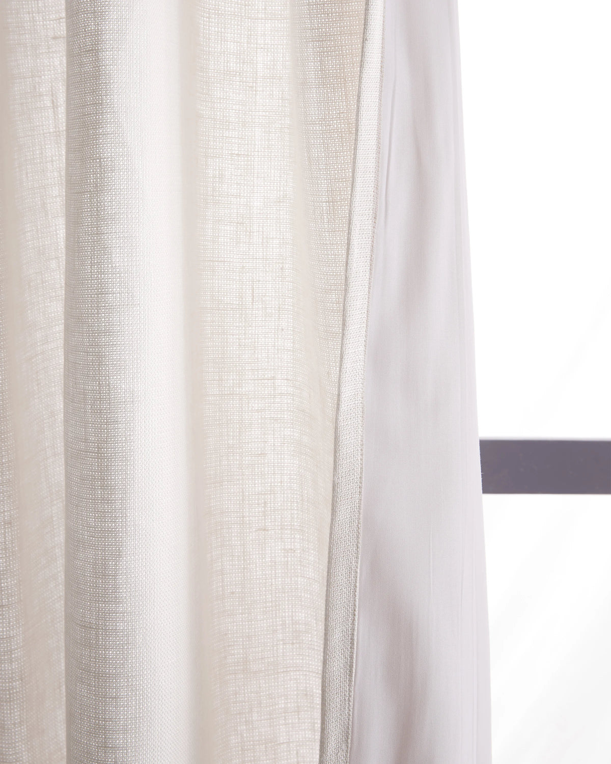 Heavyweight European Linen Curtain - 48x84 / White Main image