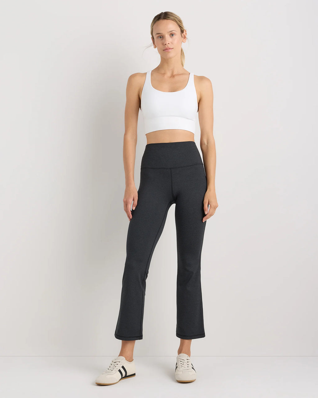Ultra-Soft Cropped Bootcut Pants - XS / Heather Black