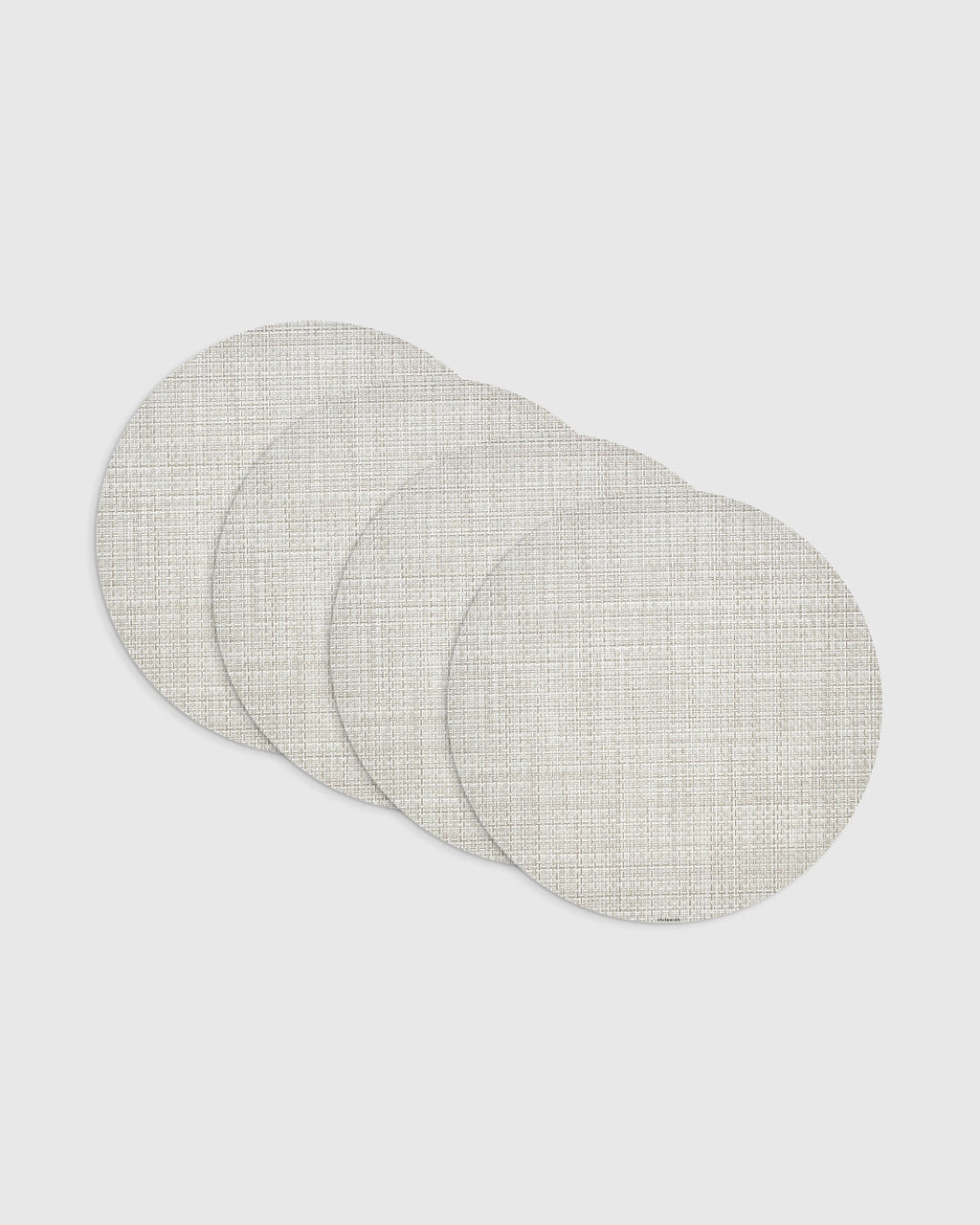 Basketweave Easy-Care Round Placemat, Set of 4 by Chilewich - One Size / Celadon