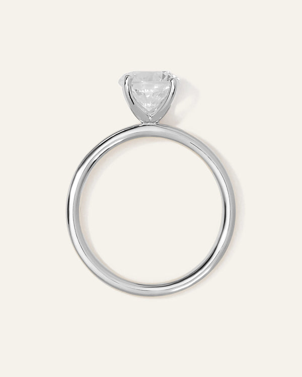 Lab Grown Diamond Round Comfort Fit Engagement Ring - 1.50ct - 4 / Yellow Gold