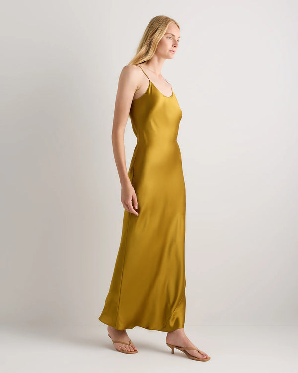 100% Washable Silk Maxi Slip Dress - XS / Cordovan Red Hibiscus