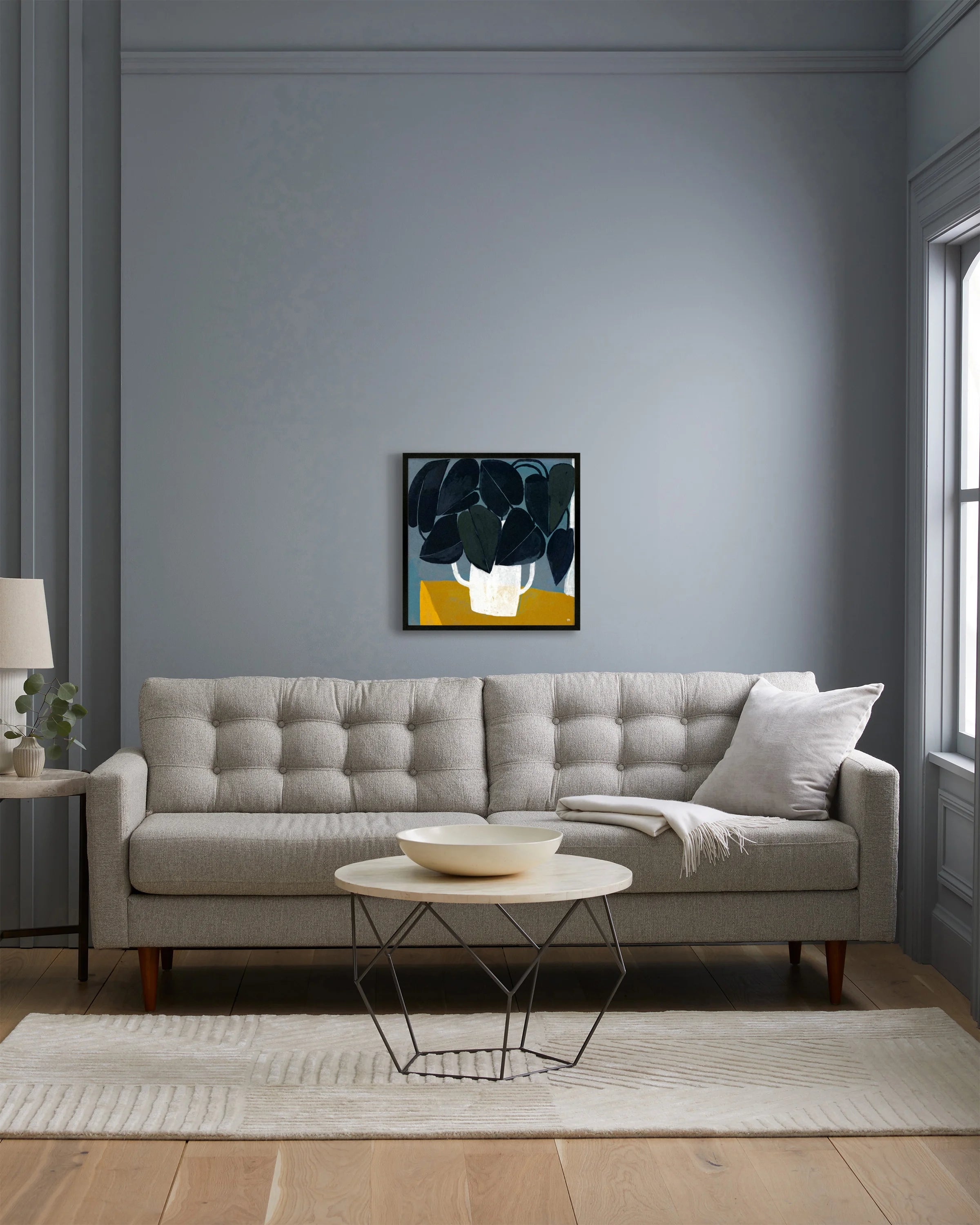 Blue Interior by Marco Marella - 21.25"x21.25" / Black Secondary image