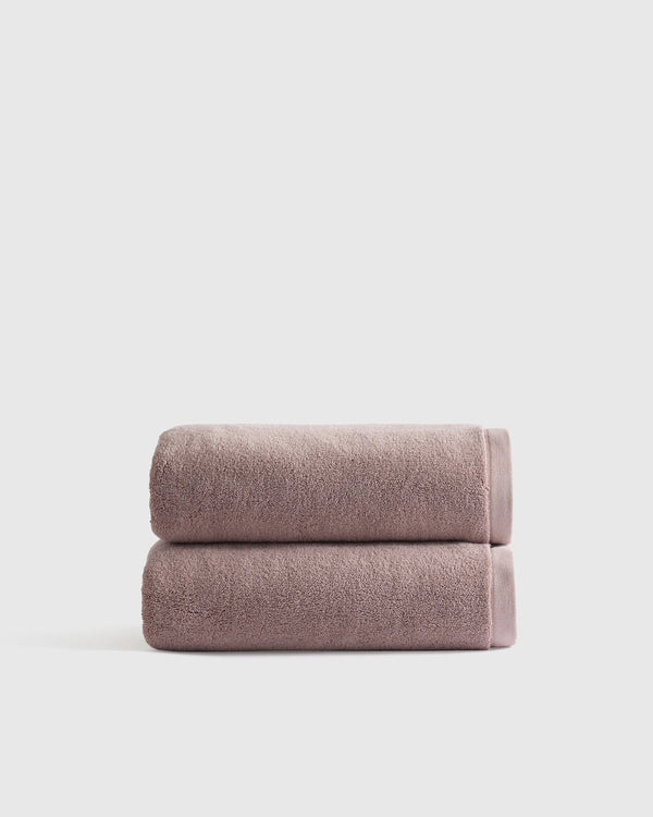 Plush Organic Turkish Cotton Bath Towel (Set of 2) - One Size / White