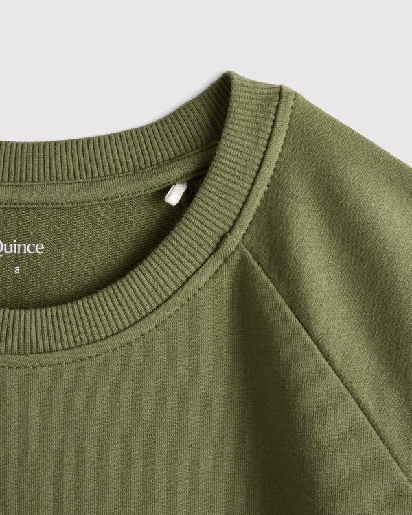 Organic Cotton French Terry Crew Neck Sweatshirt - 2T / Heart Graphic