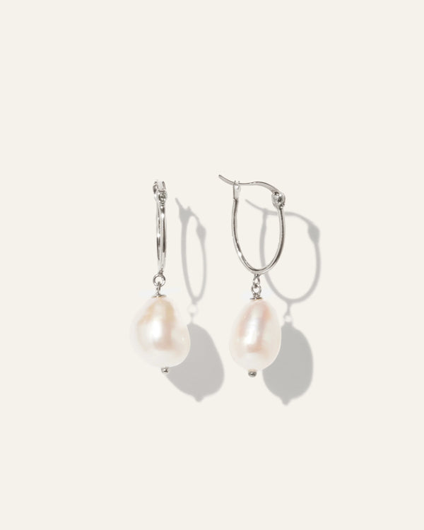 Freshwater Cultured Pearl Hoops - One Size / Gold Vermeil