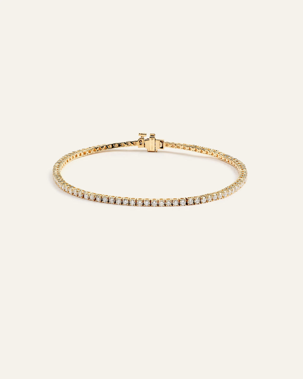 14K Gold Lab Grown Diamond Tennis Bracelet - 2ctw - 6.5" / Yellow Gold