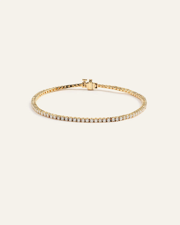 14K Gold Lab Grown Diamond Tennis Bracelet - 2ctw - 6.5" / Yellow Gold