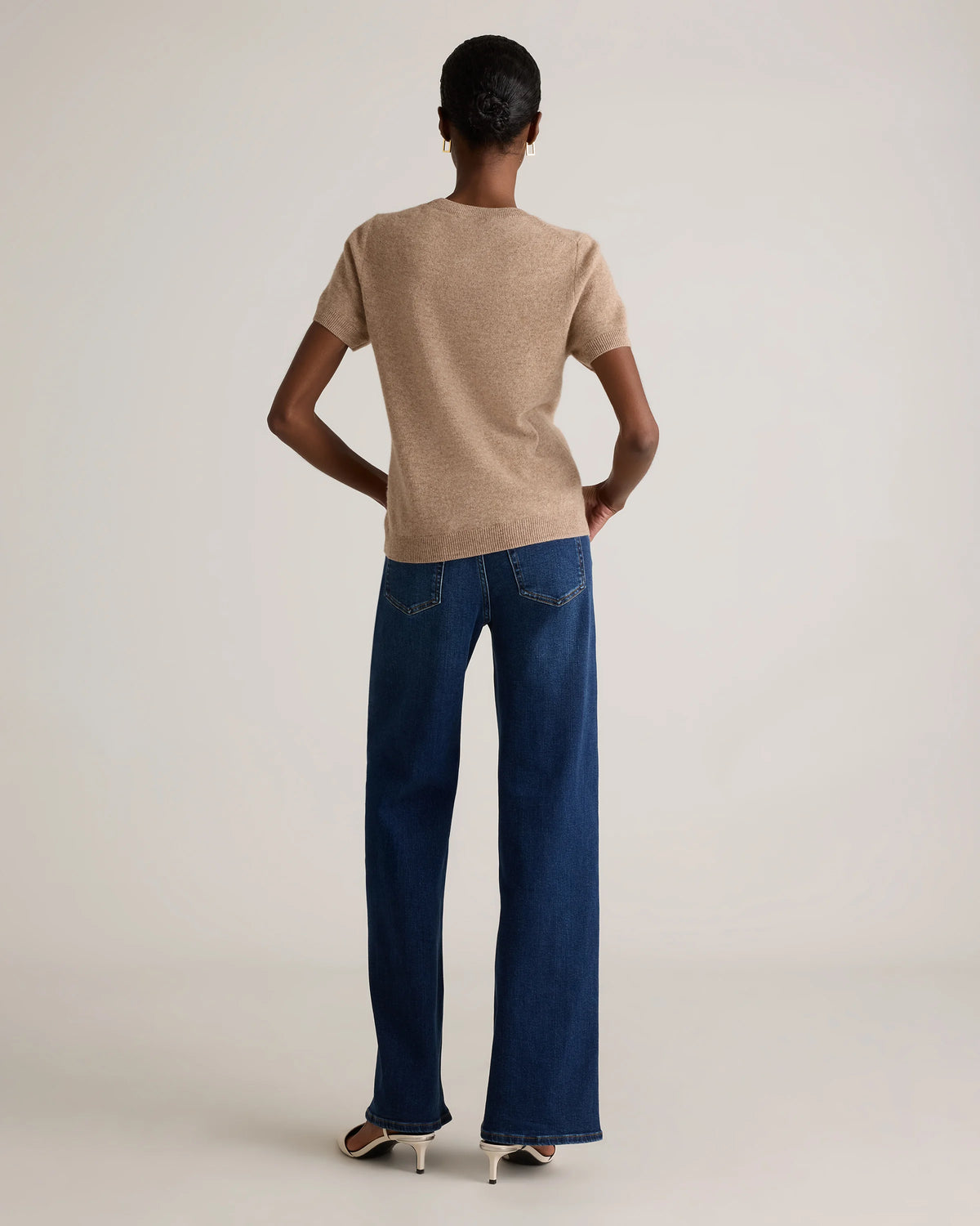 Mongolian Cashmere Tee - XS / Pale Custard Yellow