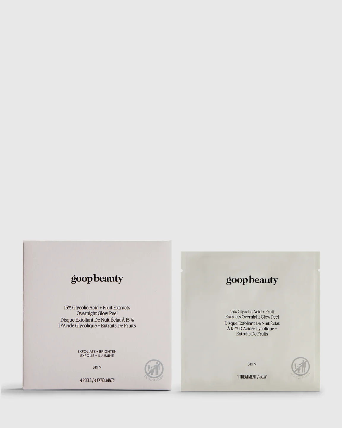 15% Glycolic Acid Overnight Glow Peel 4-Pack by goop Beauty - One Size / No Color Main image