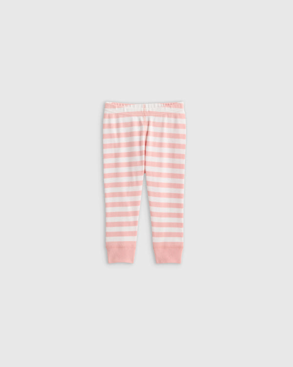 100% Organic Cotton Long Sleeve and Pant Pajama Set - 12-18M / Navy Stripe