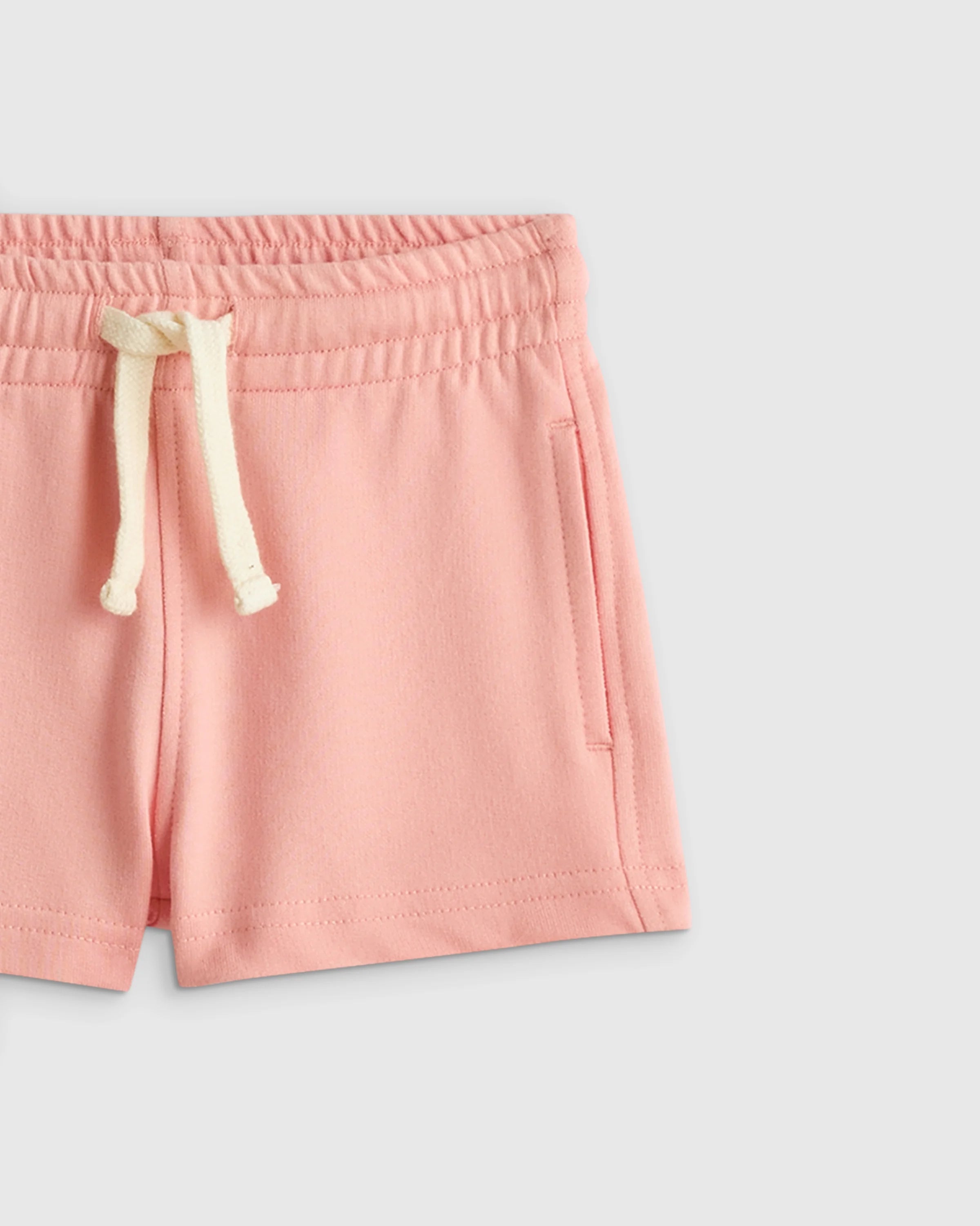 100% Organic Cotton French Terry Short - 12-18M / Coral Pink Secondary image