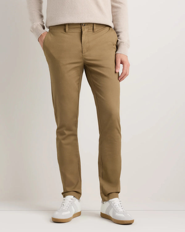 Organic Cotton Stretch Chino Pants - Slim - 30X30 / Stone