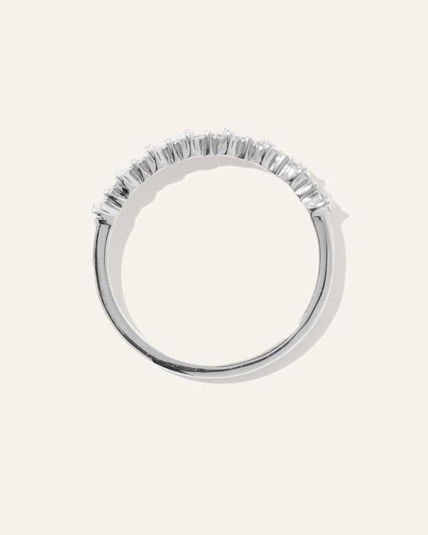14K Gold Lab Grown Diamond Alternating Round Band - 4 / Yellow Gold