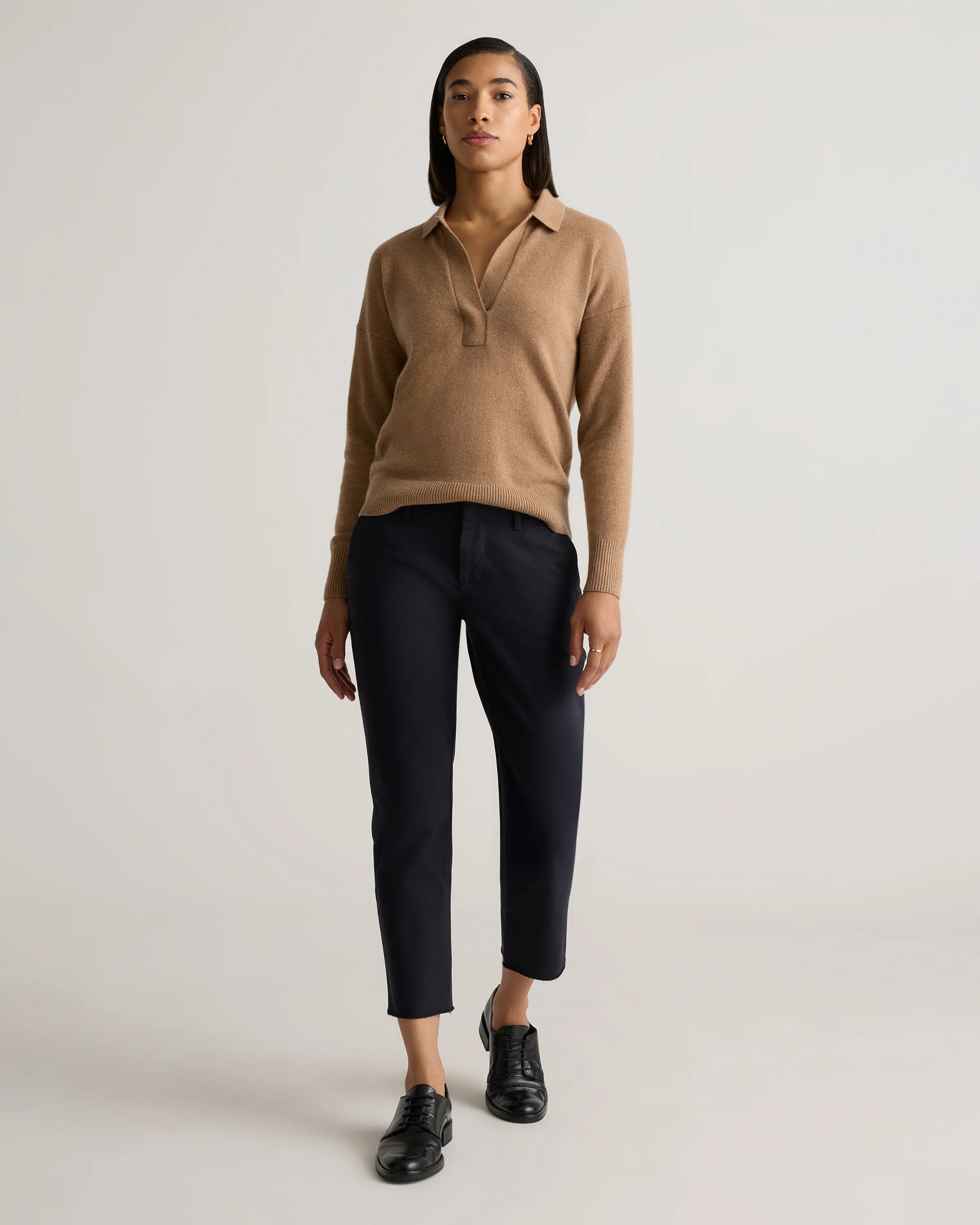 Organic Stretch Cotton Chino Pants - 0 / Black Secondary image