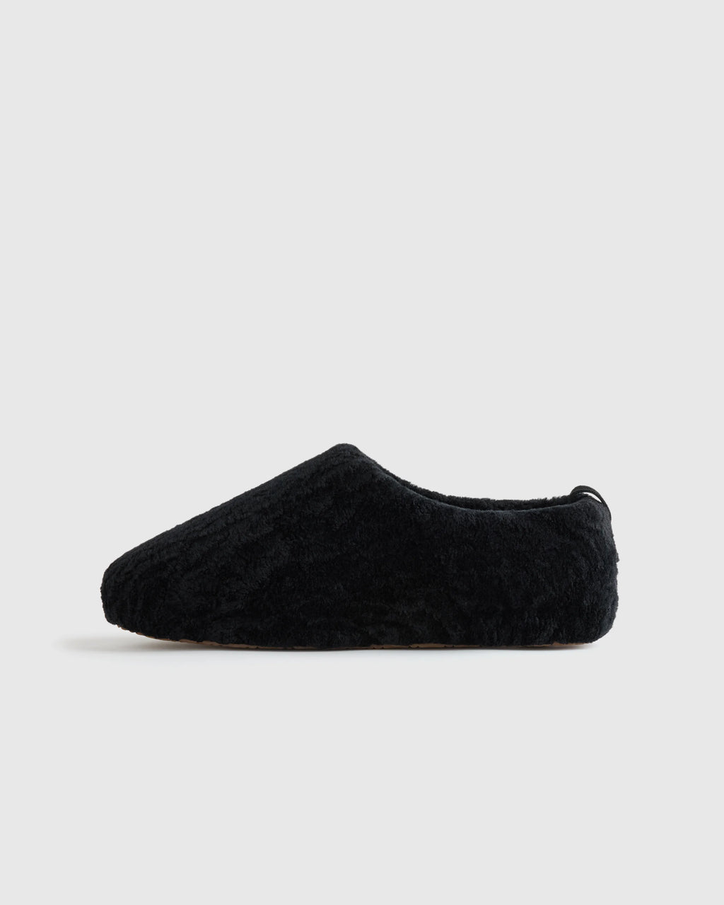 Men's Genuine Shearling Lounge Slipper - 7 / Black