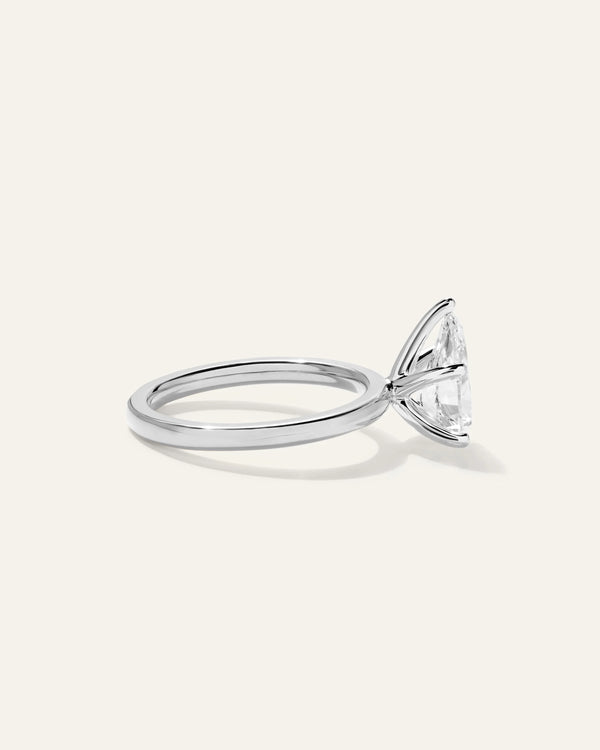Lab Grown Diamond Pear Comfort Fit Engagement Ring - 2ct - 4 / Yellow Gold