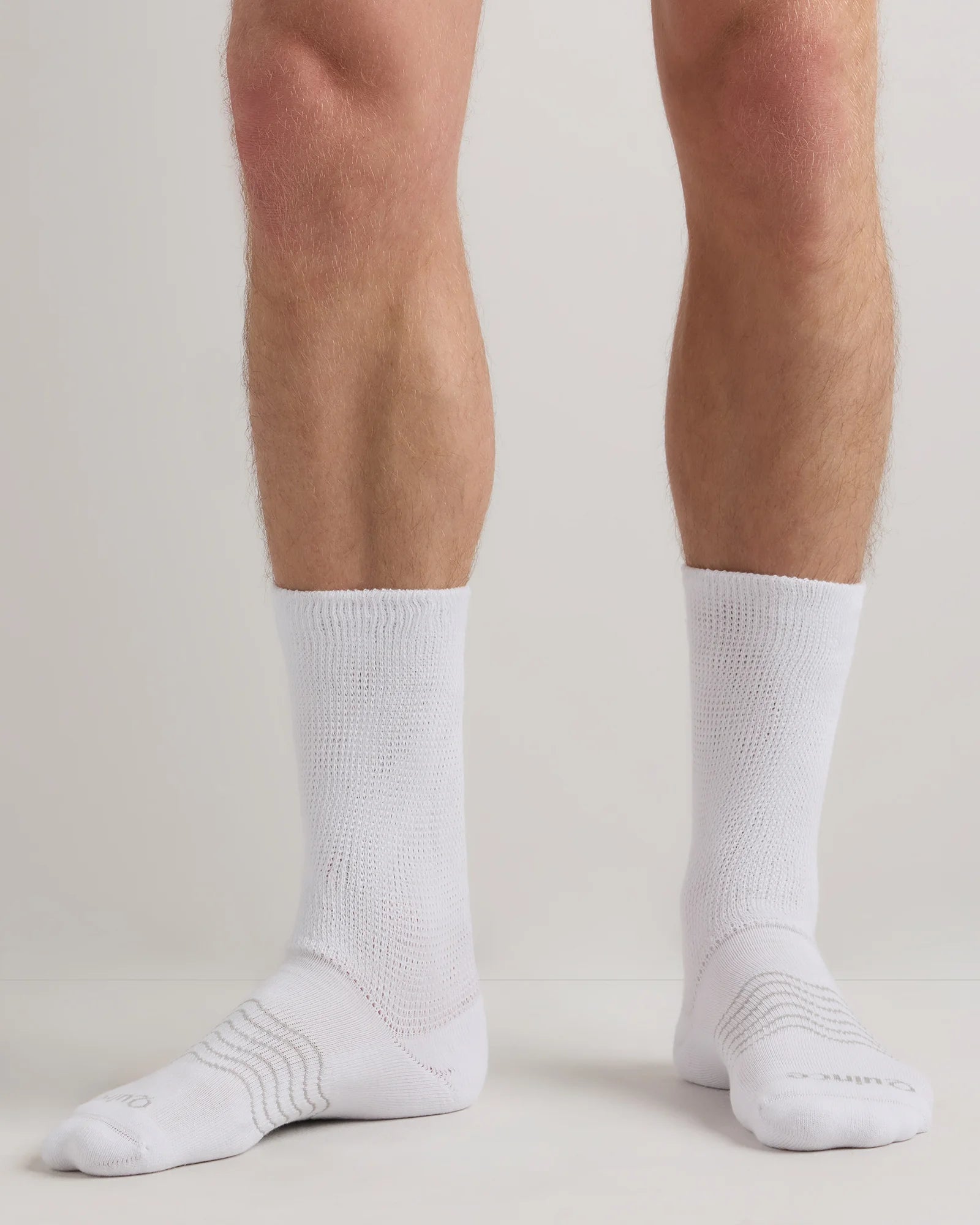Everyday Cotton Targeted Stretch Crew Socks (4-Pack) - S / White Secondary image