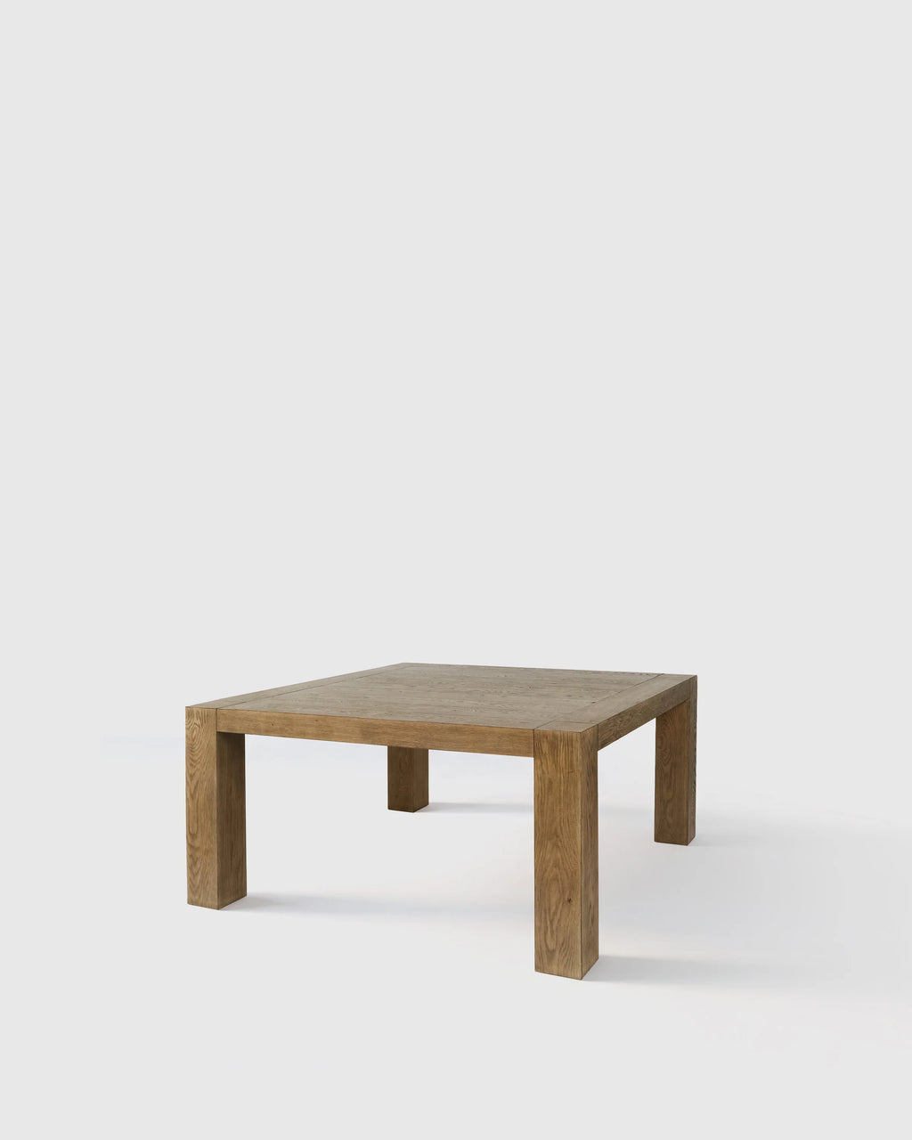 Reclaimed Oak Parsons Square Dining Table - One Size / Cafe Brown