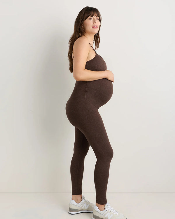 Ultra-Soft Maternity Jumpsuit - XS / Heather Black