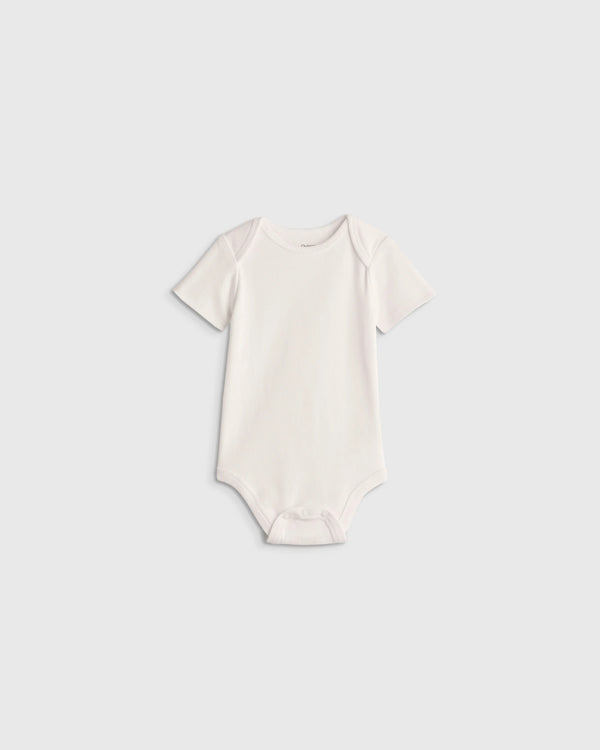 100% Organic Cotton Short Sleeve Bodysuit - 0-3M / Safari
