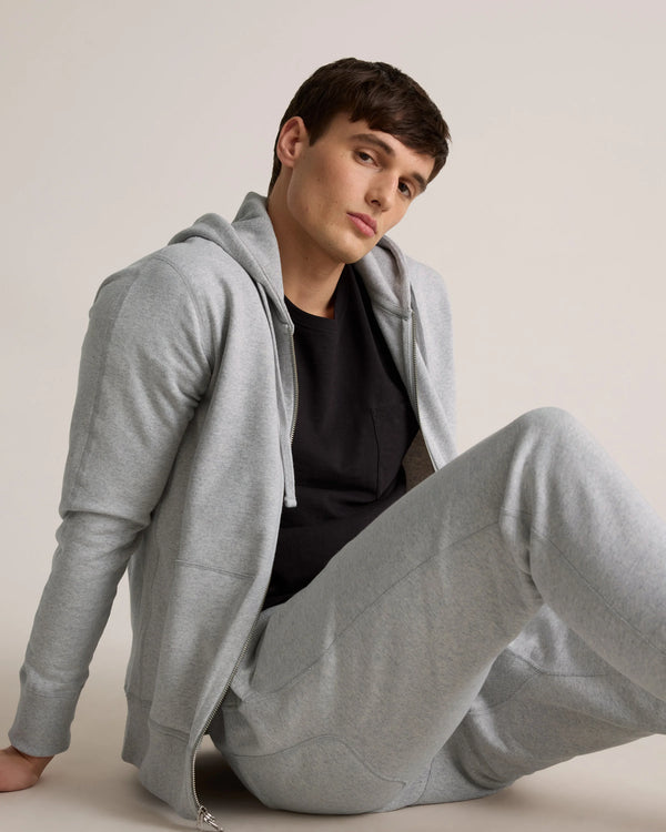 Organic Midweight French Terry Slim Joggers - XS / Light Heather Grey