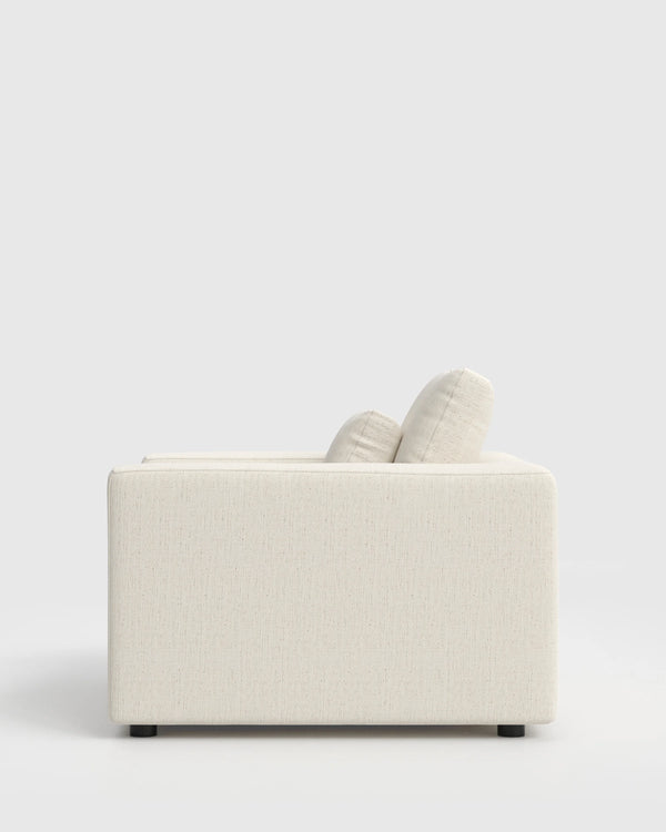 Ashford Deep Seat Chair and a Half in Performance Chenille Linen Blend - 46" / Snow