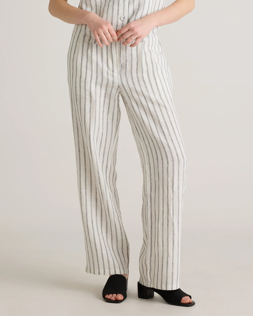 100% European Linen Pleated Trouser - 0 / Bayberry Olive