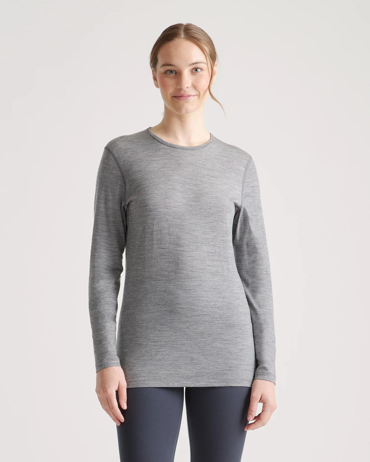 100% Merino Wool All-Season Long Sleeve Base Layer - XS / Black
