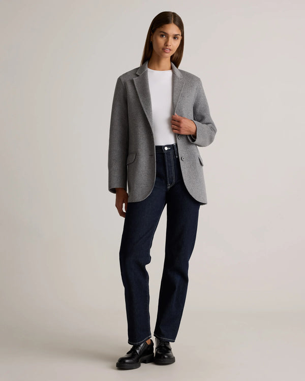 Double-Faced Merino Wool Soft Blazer - XS / Caramel