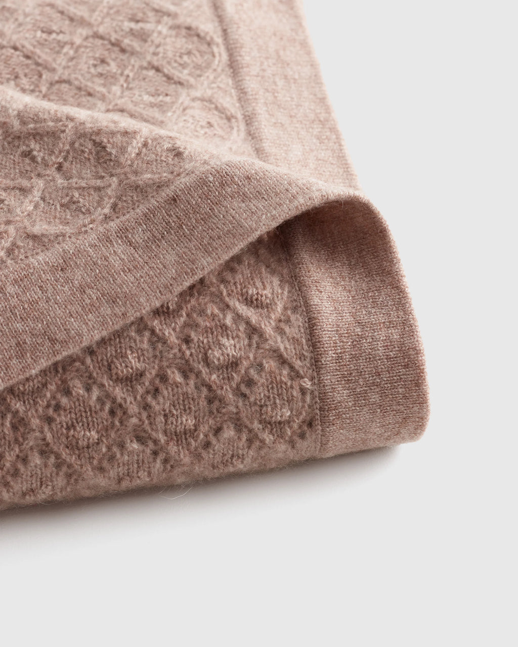 Mongolian Cashmere Pointelle Baby Blanket - One Size / Ivory
